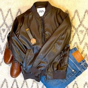 Zara Men’s Bomber Jacket, Size US Small